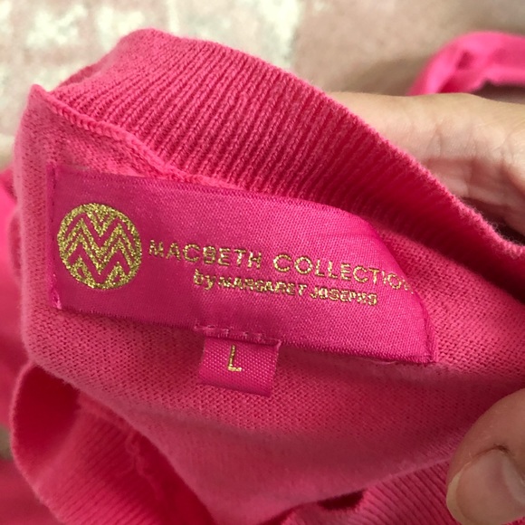 MacBeth Collection pink whale sweater size L - Picture 3 of 3